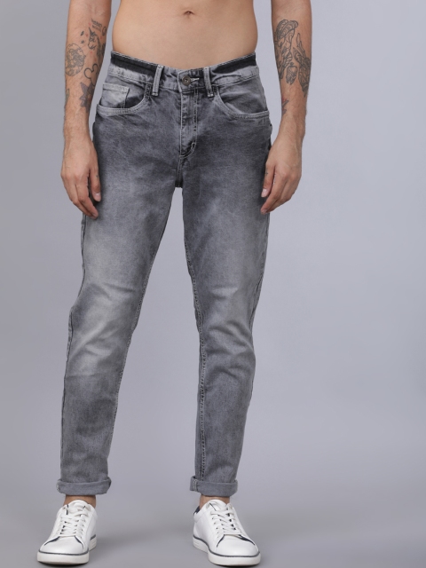 

Horsefly Men Grey Tapered Fit Mid-Rise Clean Look Stretchable Jeans