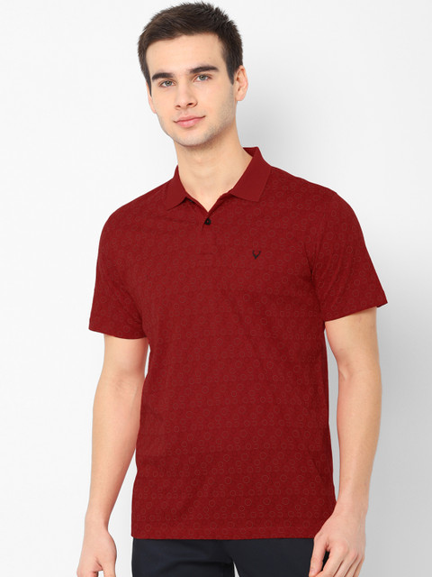 

Allen Solly Sport Men Red Printed Polo Collar T-shirt