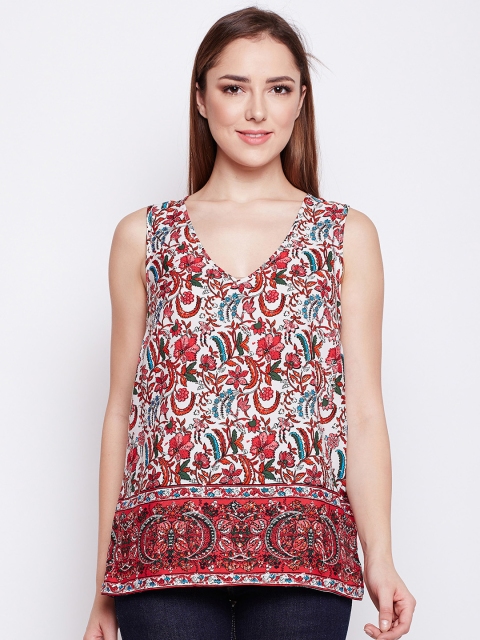 

Oxolloxo Women Multicoloured Floral Printed Top, Multi