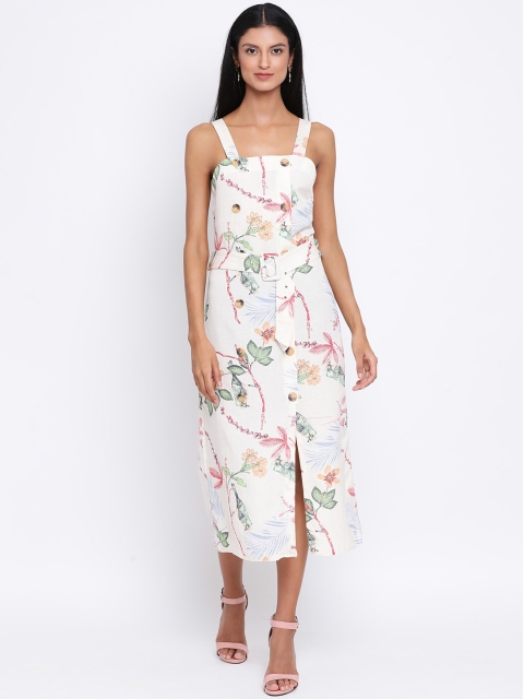 

Oxolloxo Women Multicoloured Printed A-Line Dress, Multi