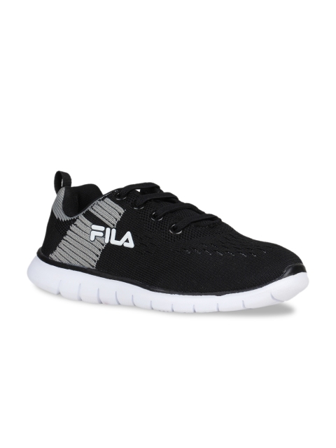 FILA Kids Black & Grey Colourblocked Sneakers