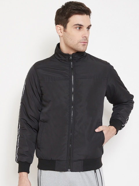 

PERFKT-U Men Black Solid Bomber Jacket