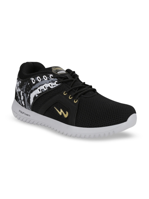 

Campus Men Black Mesh Running Shoes