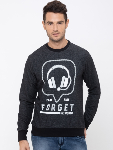 

Globus Men Black Printed Sweatshirt