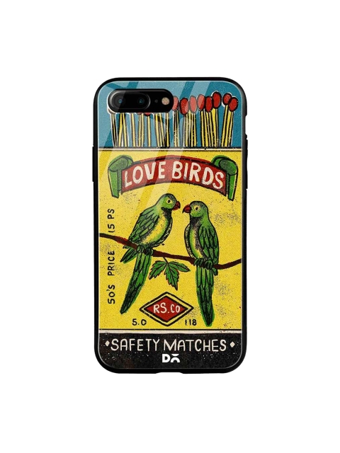 

DailyObjects Blue & Yellow Love Birds Matchbox Samsung Galaxy A30 Glass Case