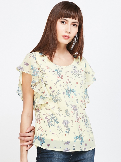 

CODE by Lifestyle Women Beige Printed Top