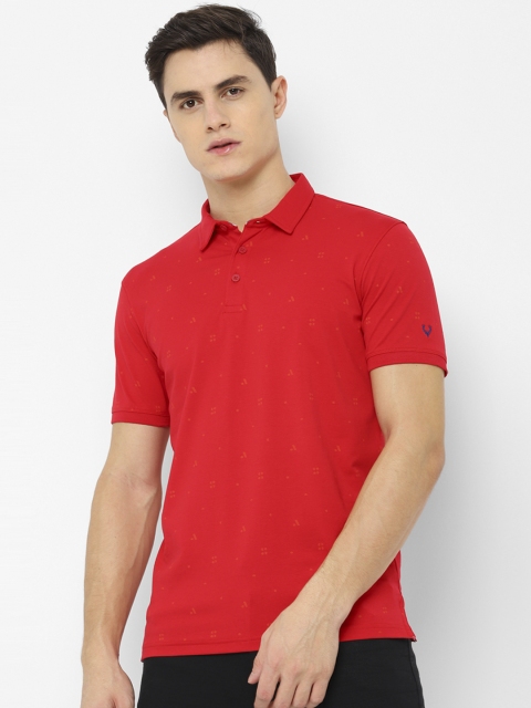 

Allen Solly Sport Men Red Printed Polo Collar T-shirt