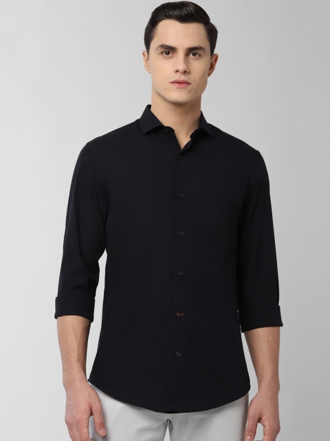 

Peter England Men Black Slim Fit Solid Casual Shirt