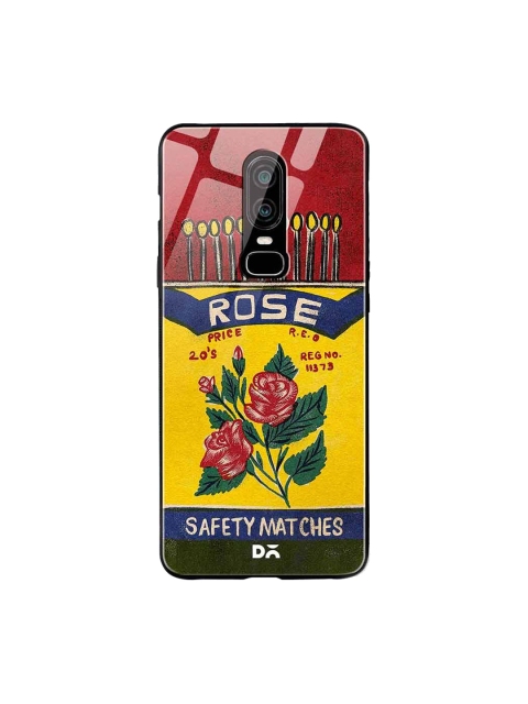 

DailyObjects Red & Yellow Rose Matchbox OnePlus 6 Glass Case
