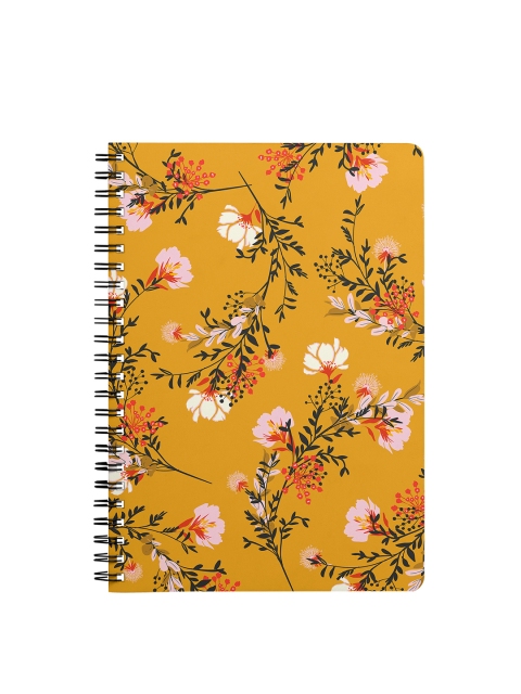 

Dailyobjects Mustard Flowers A5 Spiral Notebook, Yellow