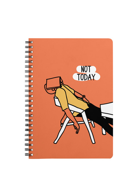 

Dailyobjects Not Today A5 Spiral Notebook, Orange