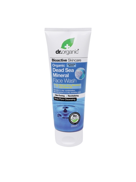 

dr.organic Unisex Dead Sea Mineral Deep Pore Cleansing Face Wash 200ml, Blue