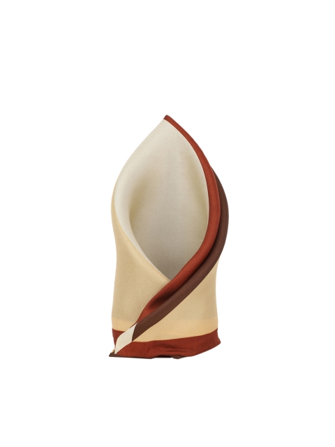 

Louis Philippe Men Brown & Beige Colourblocked Pocket Square