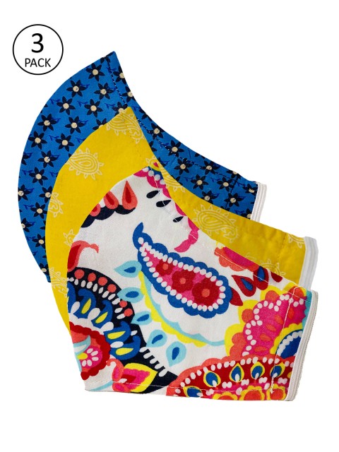 

Sera Unisex Pack of 3 Pcs Multicoloured Reusable 3-Ply Protective Outdoor Masks, Multi