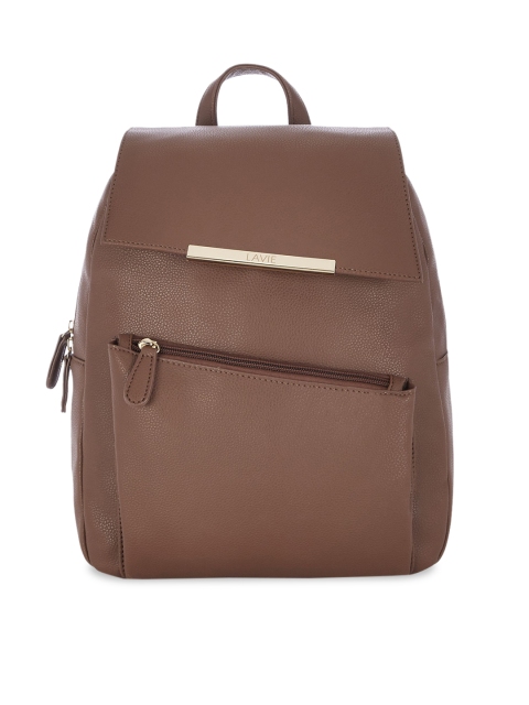 

Lavie Women Brown Solid Backpack