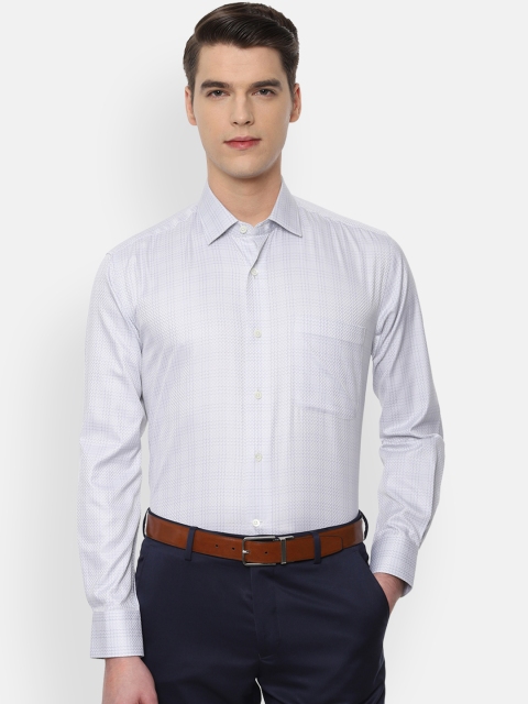 

Luxure by Louis Philippe Men White Regular Fit Checked Formal Shirt