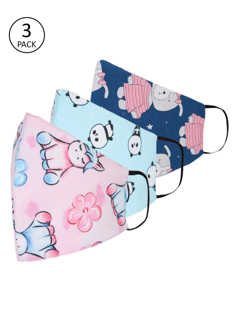 

Tossido Kids 3 Pcs 3-Ply Cartoon Printed Outdoor Masks, Multi