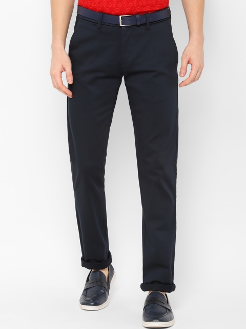 

Allen Solly Men Navy Blue Slim Fit Solid Regular Trousers