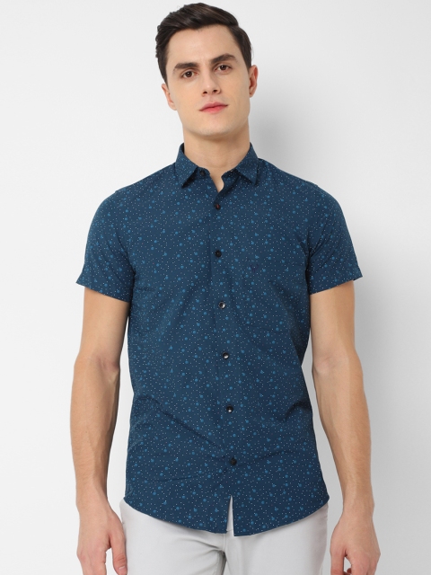 

Allen Solly Men Blue Slim Fit Printed Casual Shirt