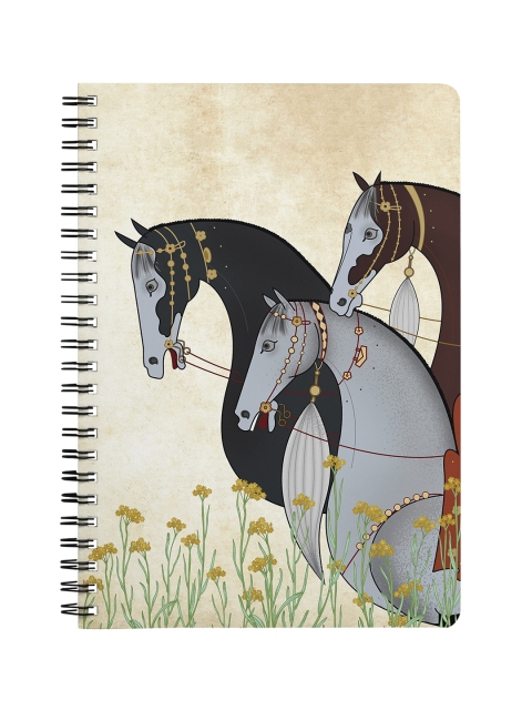 

Dailyobjects Three Horsies A5 Spiral Notebook, Multi