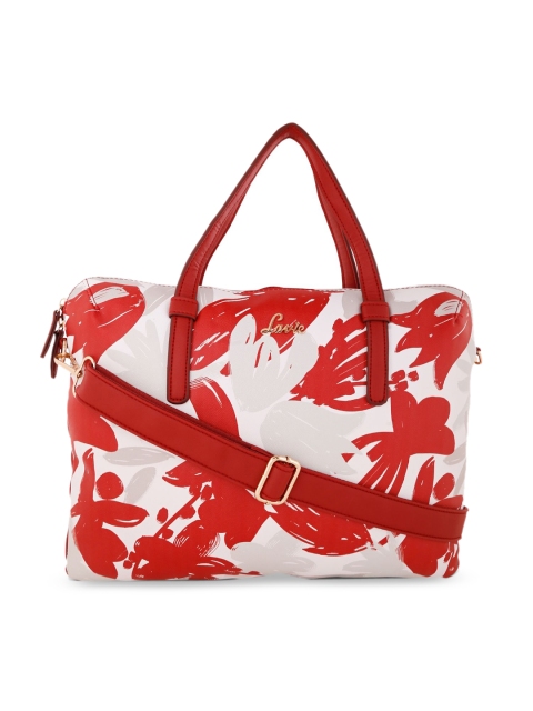 

Lavie Red & White Printed Handheld Bag