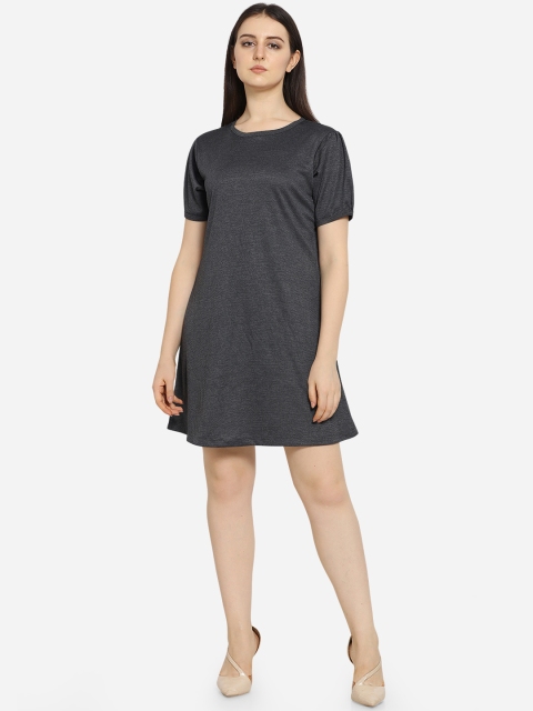 

Smarty Pants Women Charcoal Grey Solid A-Line Dress