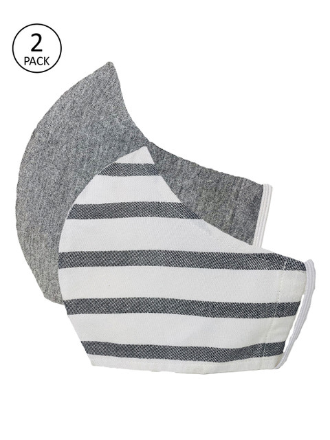 

Sera Adults Pack Of 2 Grey 3-Ply Reusable Cloth Masks