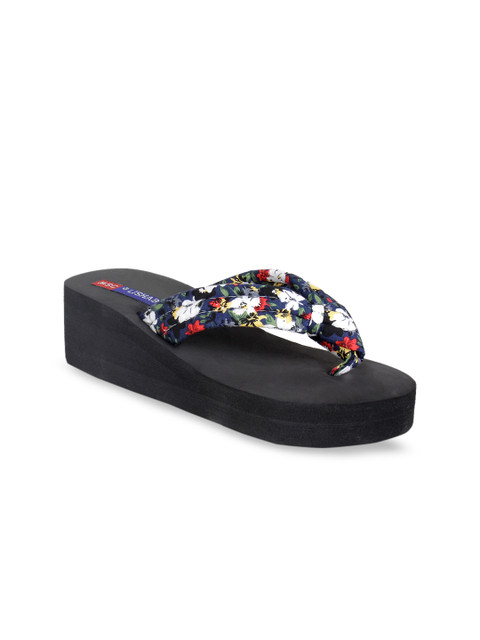 

MSC Women Blue Printed Heel Sandals