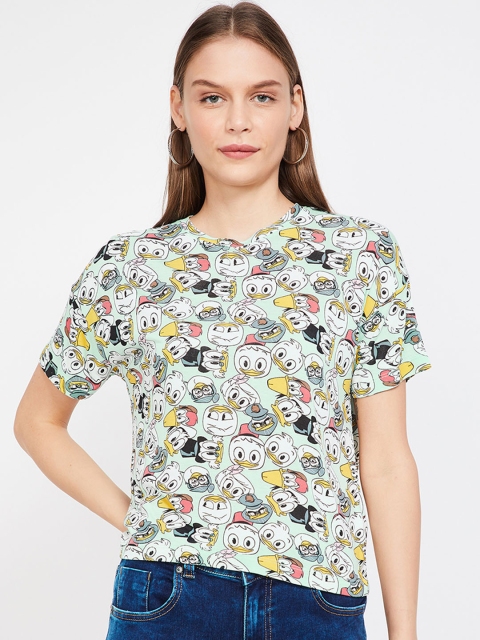 

Ginger by Lifestyle Women Multicoloured Donald Duck Print Top, Multi