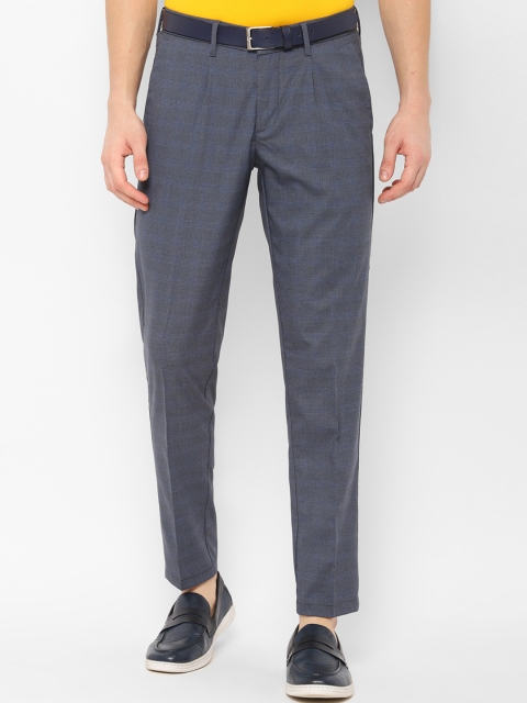 

Allen Solly Men Grey Slim Fit Checked Regular Trousers