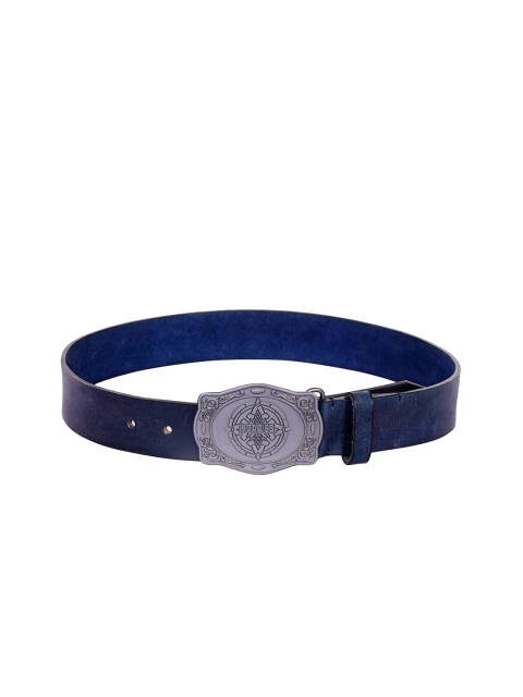 

Justanned Men Blue Solid Leather Belt