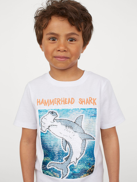 

H&M Boys White Sequinned T-shirt