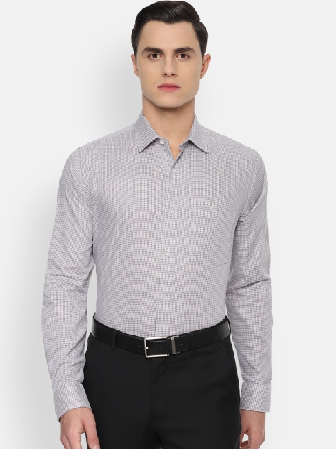 

Van Heusen Men Blue & Beige Slim Fit Printed Formal Shirt
