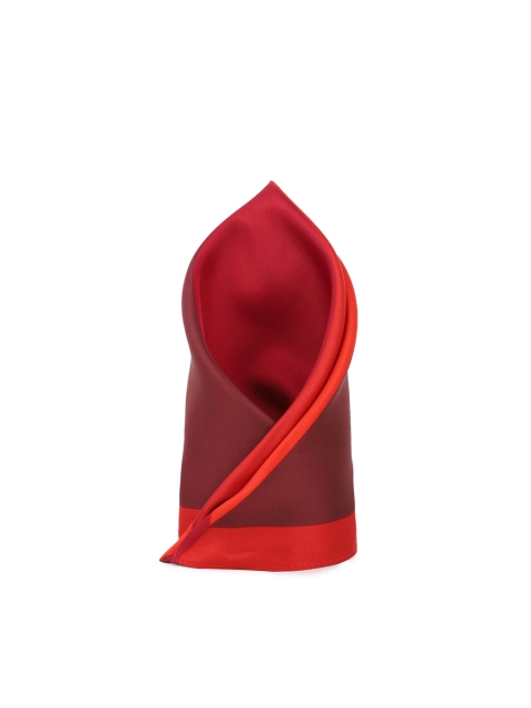 

Louis Philippe Men Red & Maroon Colorblocked Pocket Square