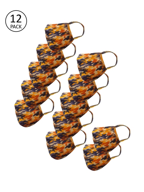 

nestroots Unisex 12 Pcs 2-Ply Leopard Printed Reusable Protective Outdoor Masks, Multi