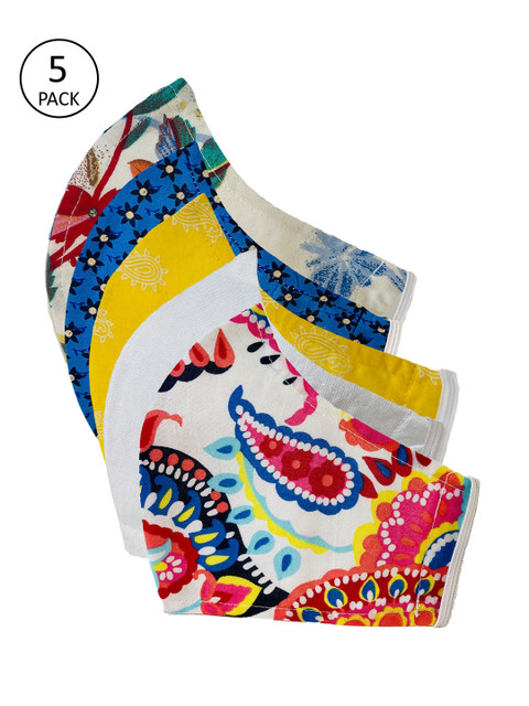 

Sera Unisex 5 Pcs 3 Ply Reusable Cloth Masks, Multi