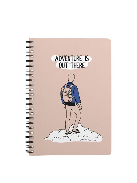 

Dailyobjects beige & White Adventure Out A5 Spiral Notebook