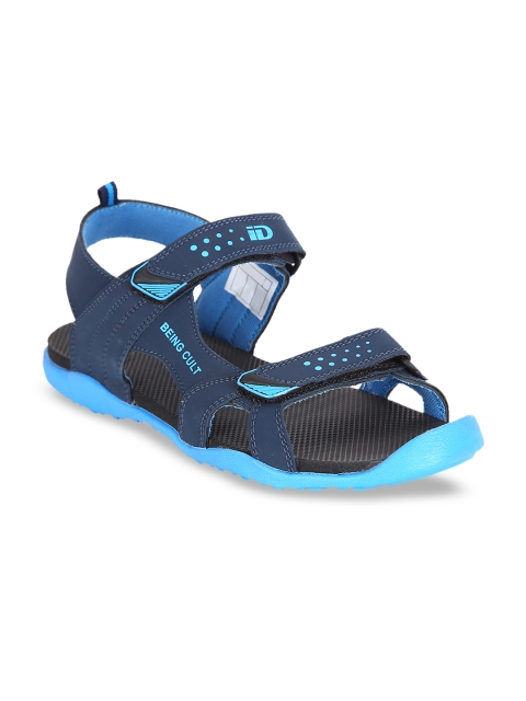 

ID Men Navy Blue Leather Comfort Sandals