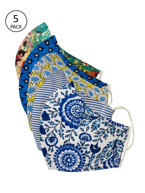 

Sera Unisex Pack of 5 Pcs Multicoloured Reusable 3-Ply Protective Outdoor Masks, Multi
