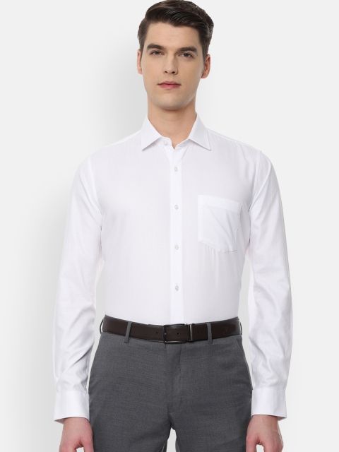 

Van Heusen Men White Slim Fit Self Design Formal Shirt