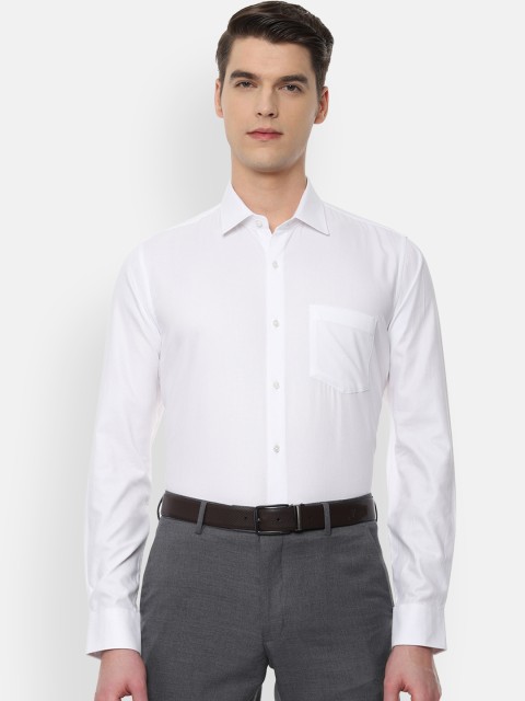 

Van Heusen Men White Slim Fit Self Design Formal Shirt