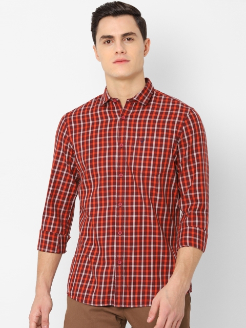 

Solly Jeans Co. Men Red & White Regular Fit Checked Casual Shirt