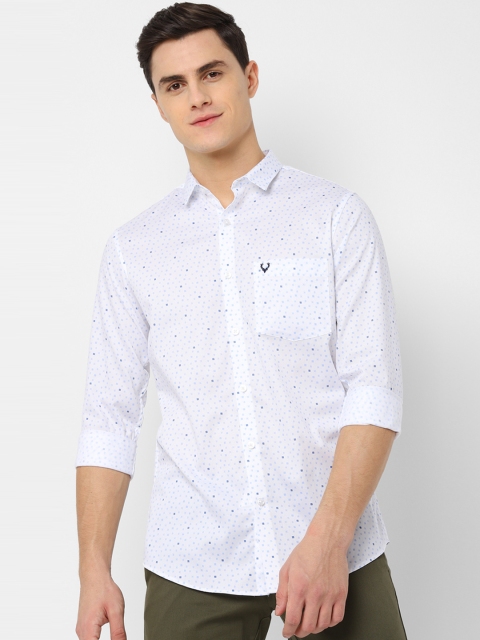

Allen Solly Men White & Blue Slim Fit Printed Casual Shirt