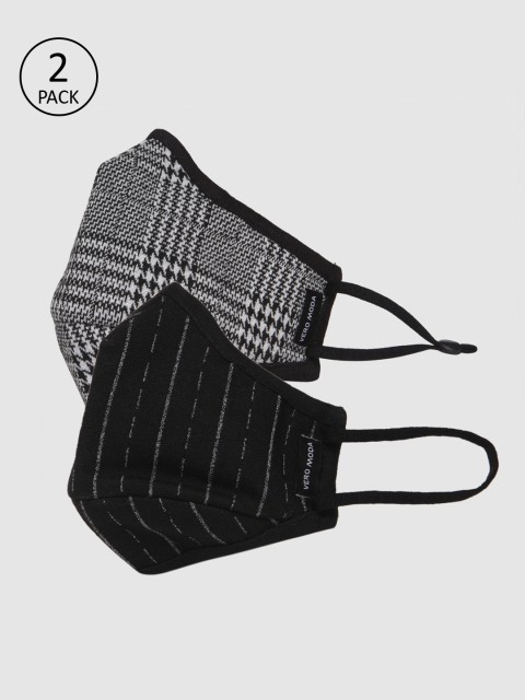

Vero Moda Woman Pack of 2 Pcs Black Reusable 3-Ply Protective Outdoor Masks