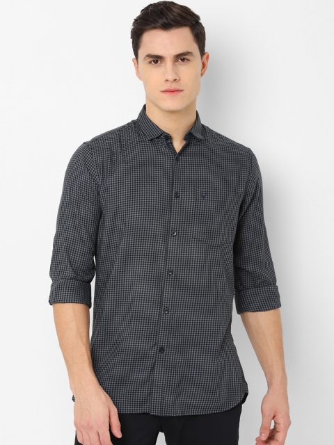

Allen Solly Men Grey Slim Fit Checked Casual Shirt
