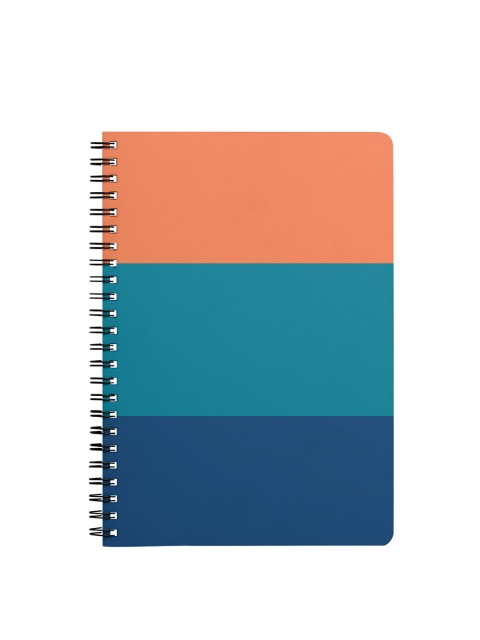 Dailyobjects Orange & Blue Dark Triplet A5 Spiral Notebook