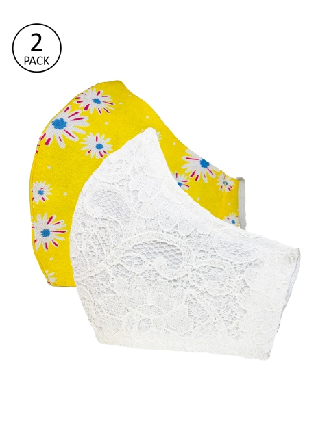 

Sera Adults 2 Pcs 3-Ply Reusable Cloth Masks, Yellow