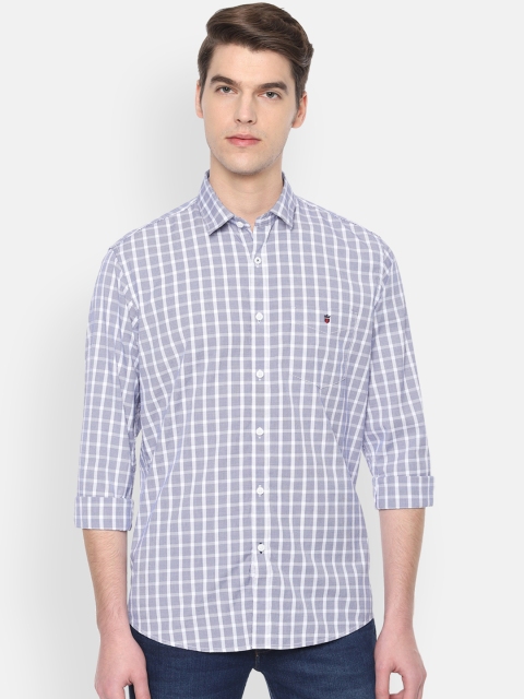 

Louis Philippe Sport Men Blue & White Slim Fit Checked Casual Shirt