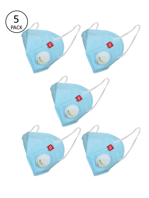 

Swiss Design Unisex 5Pcs 5Ply Protective Outdoor Face Masks, Blue