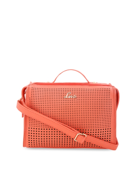 

Lavie Orange Solid Satchel